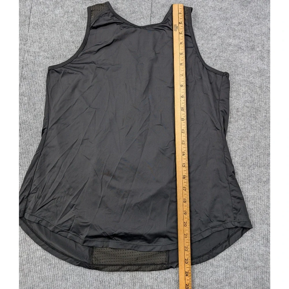 Lululemon Mesh Back Tank Womens 6 Black Lightweight Athletic Relaxed Fit Running